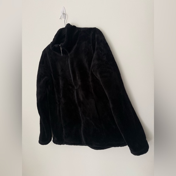 32 Degrees Heat Womens Jacket Plush Velvet Full Zip Brown Black Comfy - Picture 9 of 14